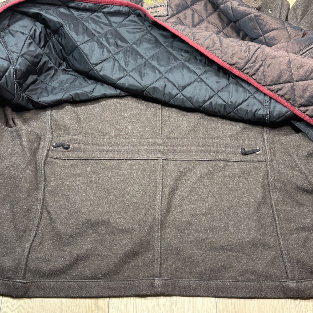 Strellson Swiss Cross Wool Edition Men Brown Field Jacket Quilted Utility 54 XXL - Picture 5 of 12